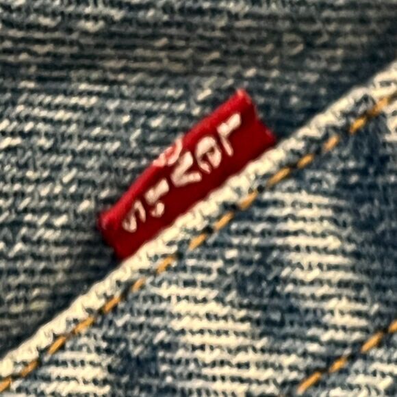 VINTAGE Levis Jeans Mens 36x32 Blue 550 Relaxed Fit Red Tab 90s Raw Hem - Picture 11 of 11